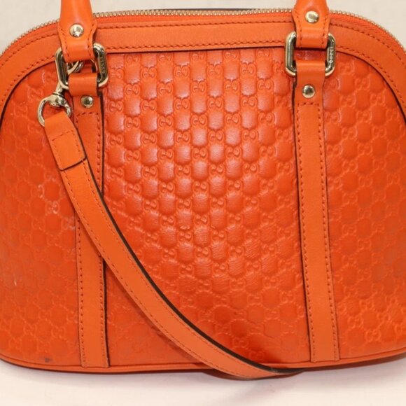 GUCCI Micro guccissima Mini Dome Bag Sun Orange 449654 -000926 - Picture 8 of 14